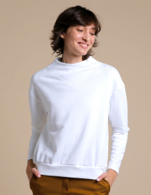 Alef Alef | אלף אלף - בגדי מעצבים | סווטשירט RAIN לבן