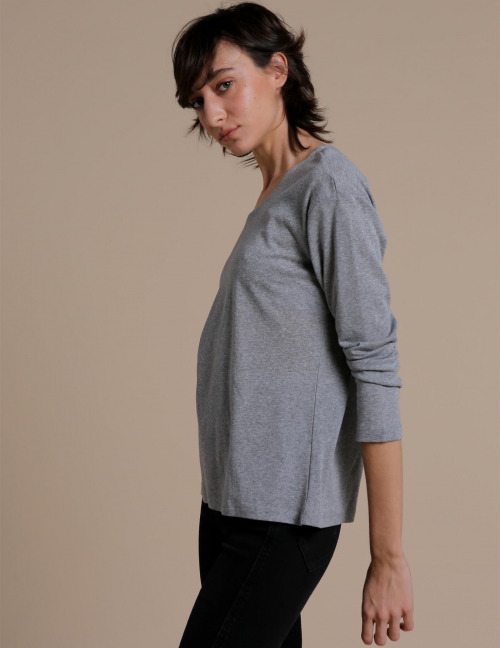 Alef Alef | אלף אלף - בגדי מעצבים | בייסיק HOME אפור מלנז' Alef Alef | אלף אלף - בגדי מעצבים | בייסיק HOME אפור מלנז'