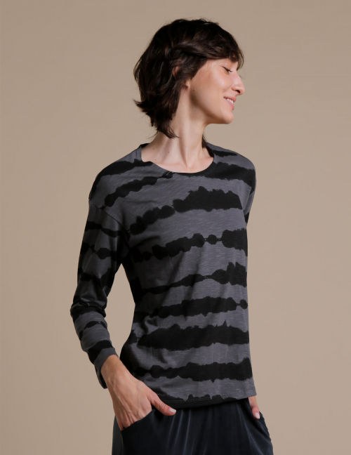 Alef Alef | אלף אלף - בגדי מעצבים | בייסיק HOME אפור דפוס שחור Alef Alef | אלף אלף - בגדי מעצבים | בייסיק HOME אפור דפוס שחור