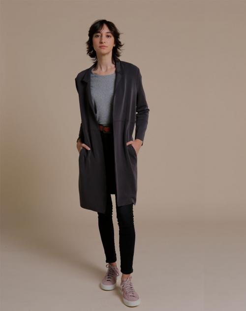 Alef Alef | אלף אלף - בגדי מעצבים | ז'קט CAPOTO אפור כהה Alef Alef | אלף אלף - בגדי מעצבים | ז'קט CAPOTO אפור כהה