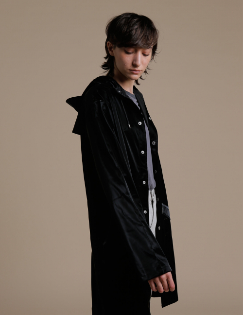 Alef Alef | אלף אלף - בגדי מעצבים | RAIN'S LONG JACKET שחור דמוי זמש Alef Alef | אלף אלף - בגדי מעצבים | RAIN'S LONG JACKET שחור דמוי זמש