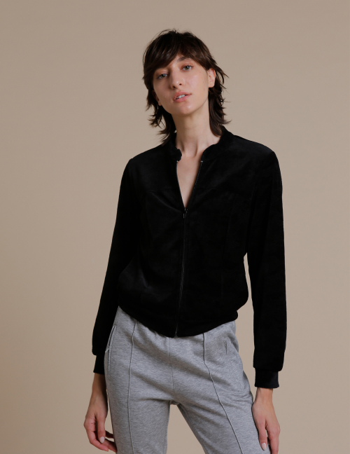 Alef Alef | אלף אלף - בגדי מעצבים | ז'קט FONZI שחור טקסטורה Alef Alef | אלף אלף - בגדי מעצבים | ז'קט FONZI שחור טקסטורה