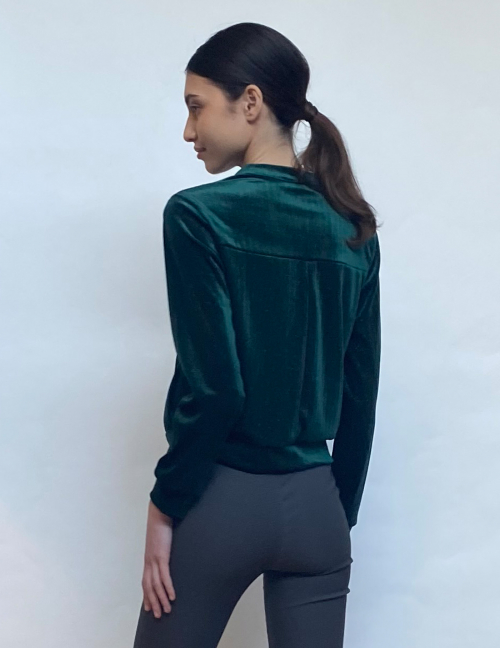 Alef Alef | אלף אלף - בגדי מעצבים | ז'קט FONZI ירוק בקבוק לורקס Alef Alef | אלף אלף - בגדי מעצבים | ז'קט FONZI ירוק בקבוק לורקס