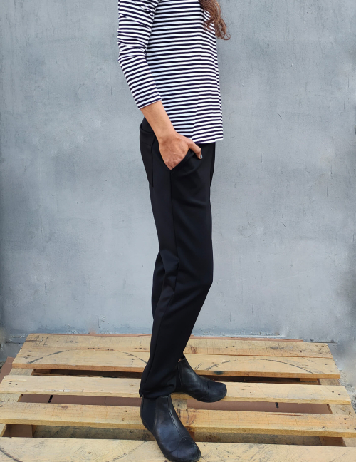 Alef Alef | אלף אלף - בגדי מעצבים | מכנסי SIMON שחור Alef Alef | אלף אלף - בגדי מעצבים | מכנסי SIMON שחור