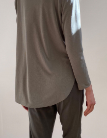Alef Alef | אלף אלף - בגדי מעצבים | חולצת CAMILIA אפור ריב