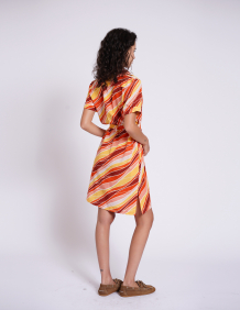 Alef Alef | אלף אלף - בגדי מעצבים | שמלת MAKO הדפס צבעוני