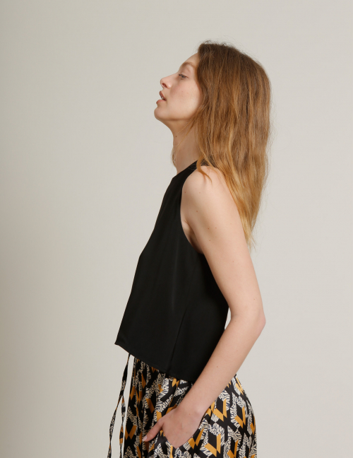 Alef Alef | אלף אלף - בגדי מעצבים | גופיית CANO שחור Alef Alef | אלף אלף - בגדי מעצבים | גופיית CANO שחור