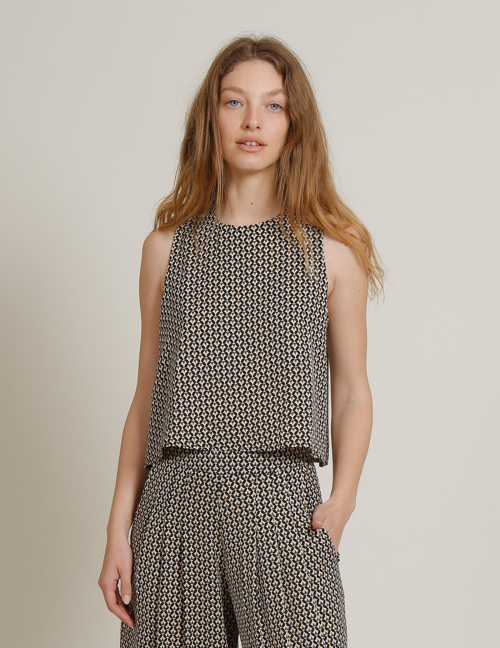 Alef Alef | אלף אלף - בגדי מעצבים | גופיית CANO גיאומטרי Alef Alef | אלף אלף - בגדי מעצבים | גופיית CANO גיאומטרי