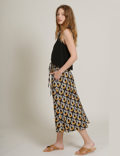 Alef Alef | אלף אלף - בגדי מעצבים | חצאית מידי TIGER פרינט גאומטרי Alef Alef | אלף אלף - בגדי מעצבים | חצאית מידי TIGER פרינט גאומטרי