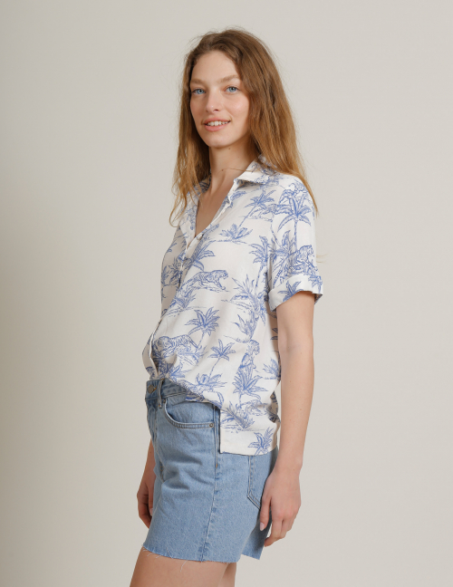 Alef Alef | אלף אלף - בגדי מעצבים | חולצת JUNGLE דקלים Alef Alef | אלף אלף - בגדי מעצבים | חולצת JUNGLE דקלים