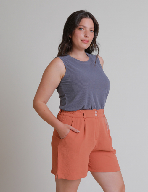 Alef Alef | אלף אלף - בגדי מעצבים | גופיית LALA אפור ריב Alef Alef | אלף אלף - בגדי מעצבים | גופיית LALA אפור ריב