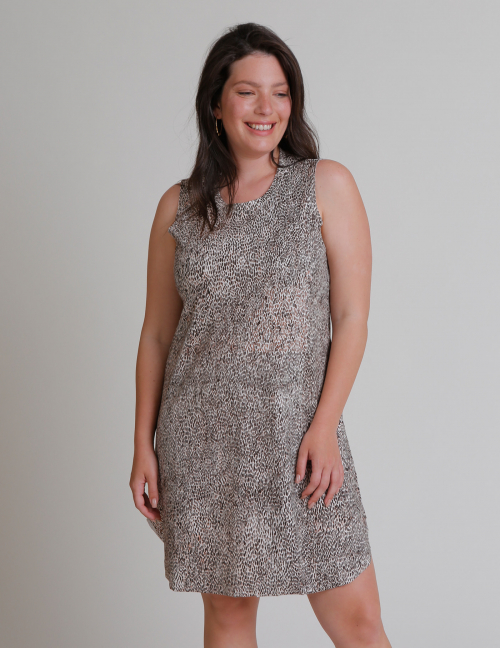 Alef Alef | אלף אלף - בגדי מעצבים | שמלת PINE מנומר Alef Alef | אלף אלף - בגדי מעצבים | שמלת PINE מנומר