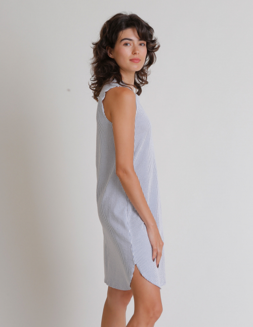 Alef Alef | אלף אלף - בגדי מעצבים | שמלת PINE פסים Alef Alef | אלף אלף - בגדי מעצבים | שמלת PINE פסים