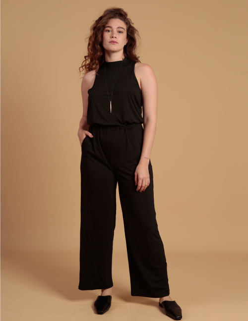 Alef Alef | אלף אלף - בגדי מעצבים | אוברול BIRDY שחור ריב Alef Alef | אלף אלף - בגדי מעצבים | אוברול BIRDY שחור ריב