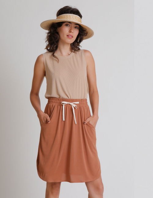 Alef Alef | אלף אלף - בגדי מעצבים | חצאית SAVANNA אדמה Alef Alef | אלף אלף - בגדי מעצבים | חצאית SAVANNA אדמה