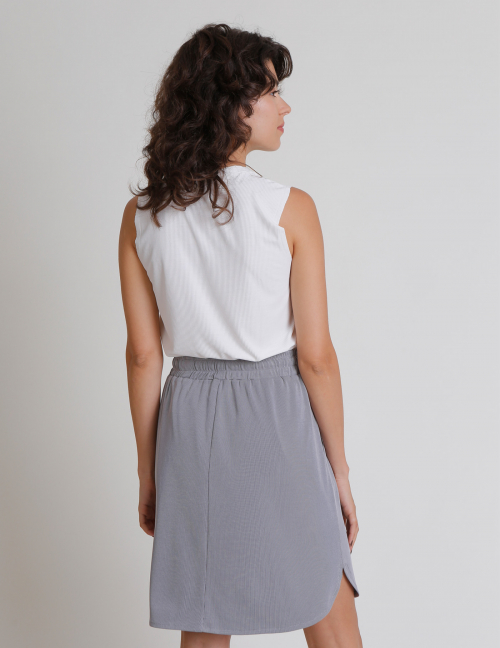 Alef Alef | אלף אלף - בגדי מעצבים | חצאית SAVANNA אפור ריב Alef Alef | אלף אלף - בגדי מעצבים | חצאית SAVANNA אפור ריב