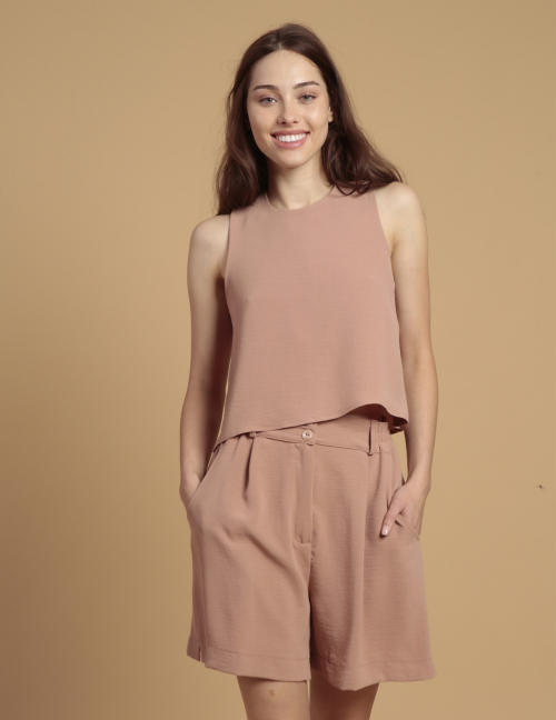 Alef Alef | אלף אלף - בגדי מעצבים | מכנסי ברמודה ATLANTA פודרה Alef Alef | אלף אלף - בגדי מעצבים | מכנסי ברמודה ATLANTA פודרה