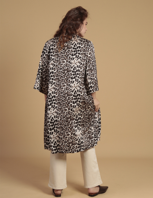 Alef Alef | אלף אלף - בגדי מעצבים | קימונו YAKUSIMA מנומר Alef Alef | אלף אלף - בגדי מעצבים | קימונו YAKUSIMA מנומר