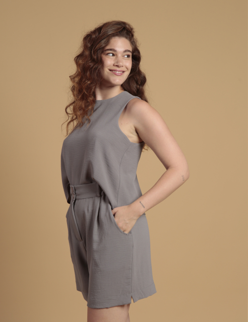 Alef Alef | אלף אלף - בגדי מעצבים | גופיית CANO אפור Alef Alef | אלף אלף - בגדי מעצבים | גופיית CANO אפור