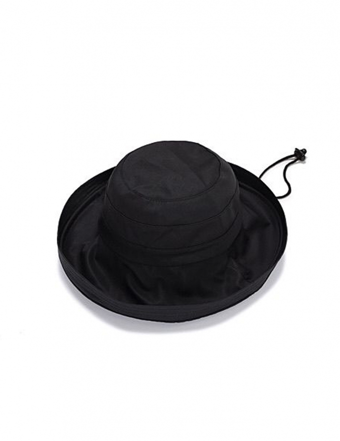 Alef Alef | אלף אלף - בגדי מעצבים | כובע בד רחב שוליים שחור