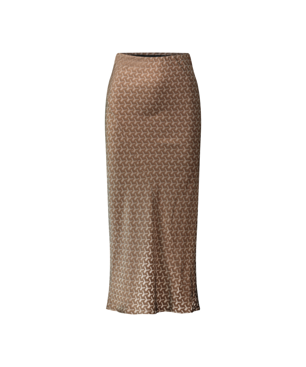 חצאית JOAN חום מודפס