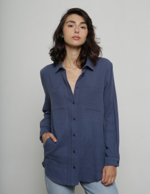 Alef Alef | אלף אלף - בגדי מעצבים | חולצת NINA כחולה