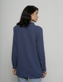 Alef Alef | אלף אלף - בגדי מעצבים | חולצת NINA כחולה