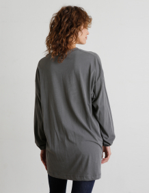 Alef Alef | אלף אלף - בגדי מעצבים | שמלת פרינט WHITNEY אפור ווש
