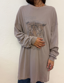 Alef Alef | אלף אלף - בגדי מעצבים | שמלת פרינט WHITNEY בז' | SAMPLE