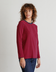 Alef Alef | אלף אלף - בגדי מעצבים | חולצת TINA אדום פס כחול