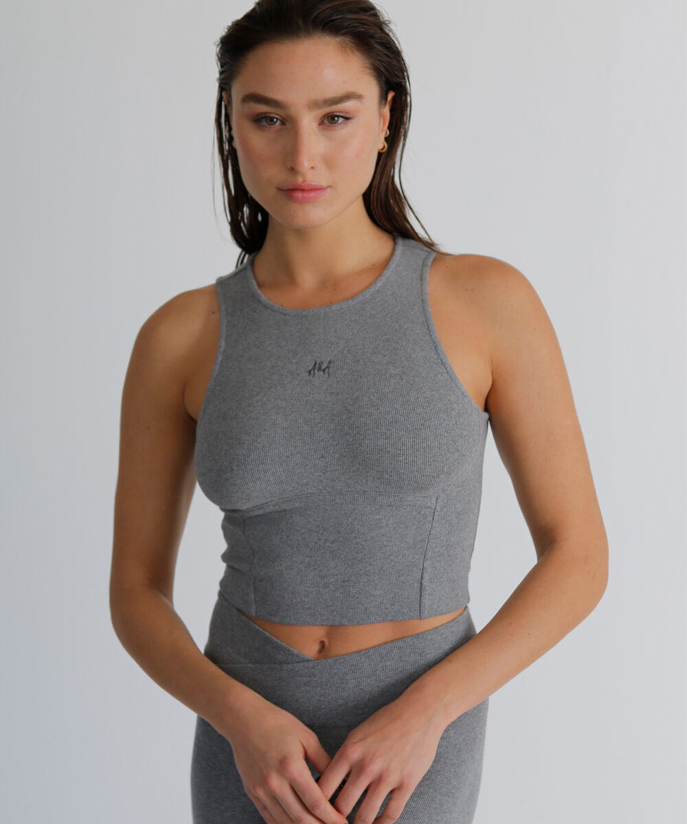 Alternative view of טופ AIR אפור מלאנז'