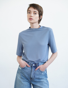 Alef Alef | אלף אלף - בגדי מעצבים | חולצת INFINITE כחול ים