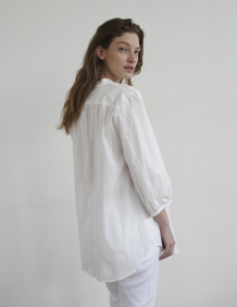 Alef Alef | אלף אלף - בגדי מעצבים | חולצת גלביה LASTING לבן