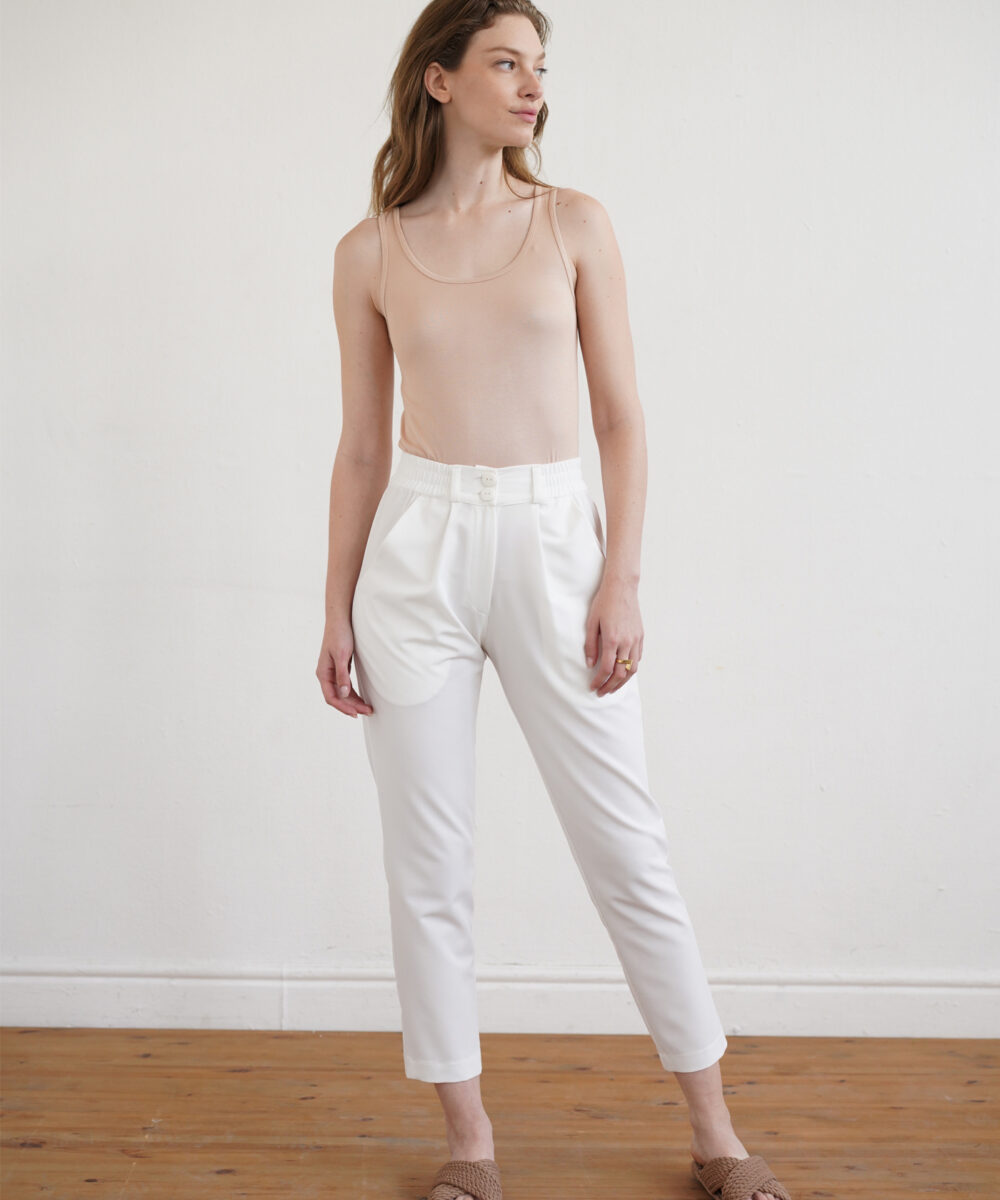 Alternative view of מכנסי GAIA שמנת