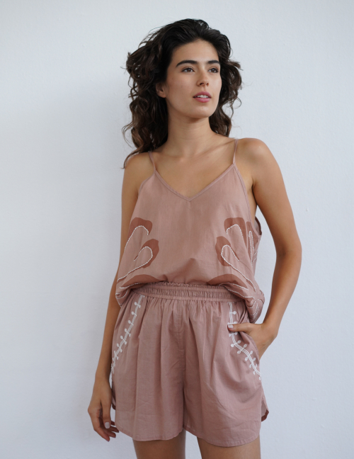 Alef Alef | אלף אלף - בגדי מעצבים | מכנסי VACATION פודרה Alef Alef | אלף אלף - בגדי מעצבים | מכנסי VACATION פודרה