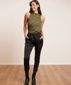 מכנסי NAEBA שחור סאטן