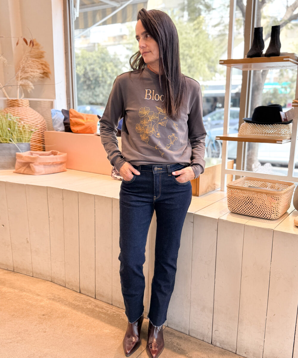 ג'ינס D DENIM גזרה ישרה כחול כהה