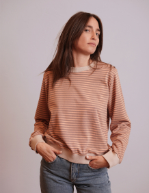 Alef Alef | אלף אלף - בגדי מעצבים | NO.11- SWEATSHIRT - MOCHA& PINK