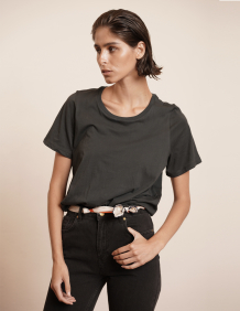 Alef Alef | אלף אלף - בגדי מעצבים | NO.3- SHORT T-SHIRT COAL