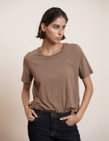 Alef Alef | אלף אלף - בגדי מעצבים | NO.3- SHORT T-SHIRT BROWN