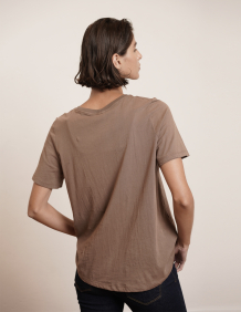 Alef Alef | אלף אלף - בגדי מעצבים | NO.3- SHORT T-SHIRT BROWN