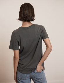 Alef Alef | אלף אלף - בגדי מעצבים | NO.3- SHORT T-SHIRT WASHED GRAY