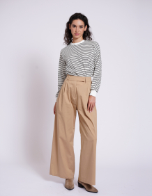 Alef Alef | אלף אלף - בגדי מעצבים | NO.11 סווטשירט פסים שחור לבן לנשים