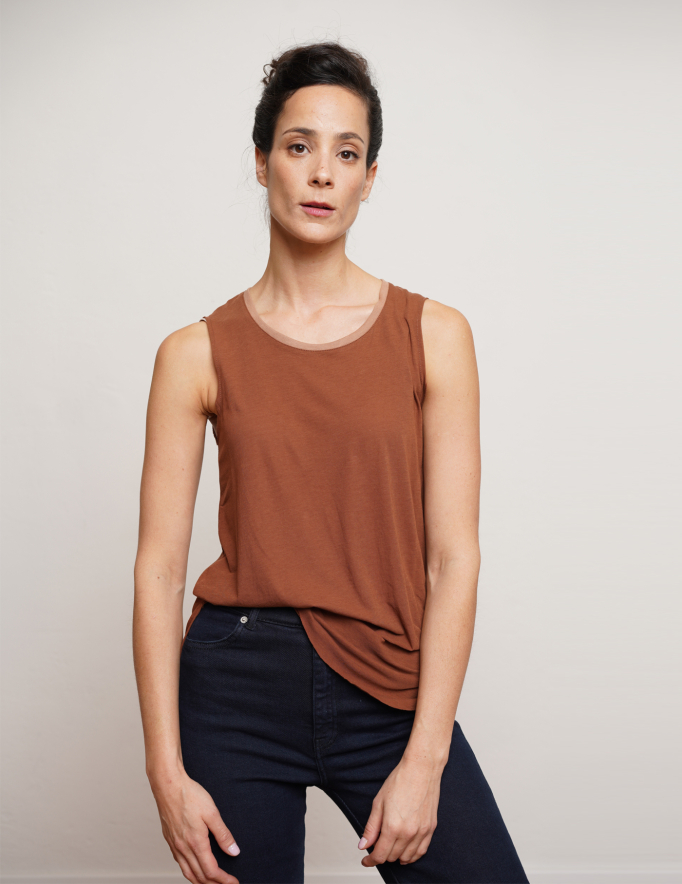 Alef Alef | אלף אלף - בגדי מעצבים | NO.6 TANK TOP BROWN