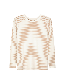 Alef Alef | אלף אלף - בגדי מעצבים | NO.16 STRIPED LONG T-SHIRT CAMEL STRIPES