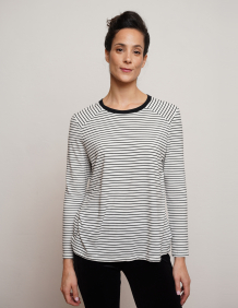 Alef Alef | אלף אלף - בגדי מעצבים | NO.16 STRIPED LONG T-SHIRT BLACK STRIPES