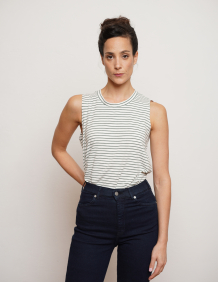 Alef Alef | אלף אלף - בגדי מעצבים | NO.6 TANK TOP GREEN STRIPES