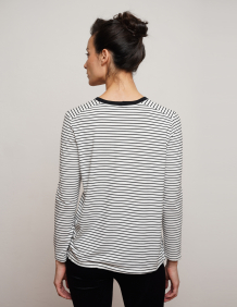 Alef Alef | אלף אלף - בגדי מעצבים | NO.16 STRIPED LONG T-SHIRT BLACK STRIPES