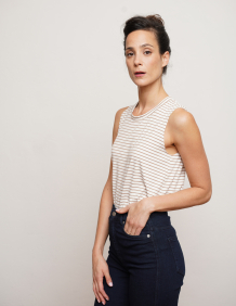 Alef Alef | אלף אלף - בגדי מעצבים | NO.6 TANK TOP CAMEL STRIPES