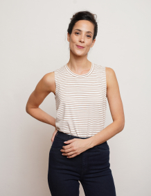 Alef Alef | אלף אלף - בגדי מעצבים | NO.6 TANK TOP CAMEL STRIPES